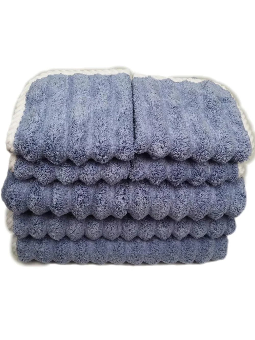 SOFTBATFY Bath Towels Set, Microfiber Ribbed Oversized Bath Towels Extra Large